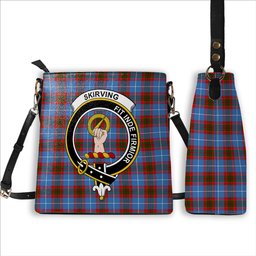 ScotsTee Shop Scottish Skirving Crest Tartan Bucket Bag Ladies Shoulder Bag Midi
