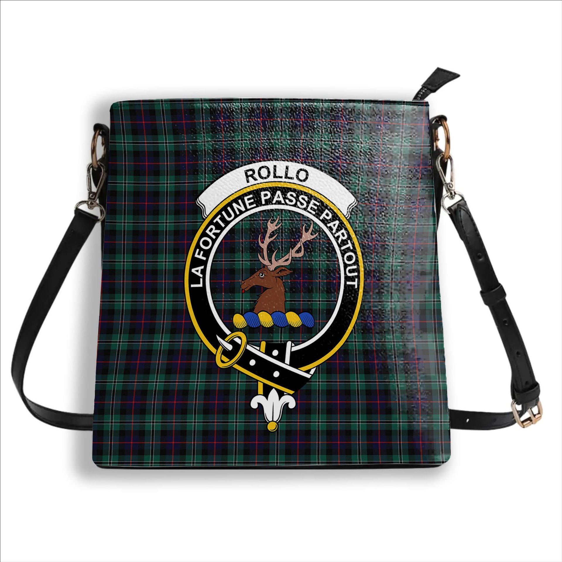 ScotsTee Shop Scottish Rollo Hunting Crest Tartan Bucket Bag Ladies Shoulder Bag Midi