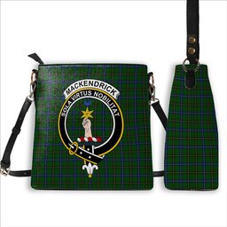 ScotsTee Shop Scottish MacKendrick Modern Crest Tartan Bucket Bag Ladies Shoulder Bag Midi