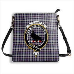 ScotsTee Shop Scottish Rutherford Simon Travis Alan Crest Tartan Bucket Bag Ladies Shoulder Bag Midi