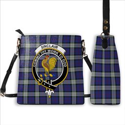 ScotsTee Shop Scottish Sinclair Dress Crest Tartan Bucket Bag Ladies Shoulder Bag Midi