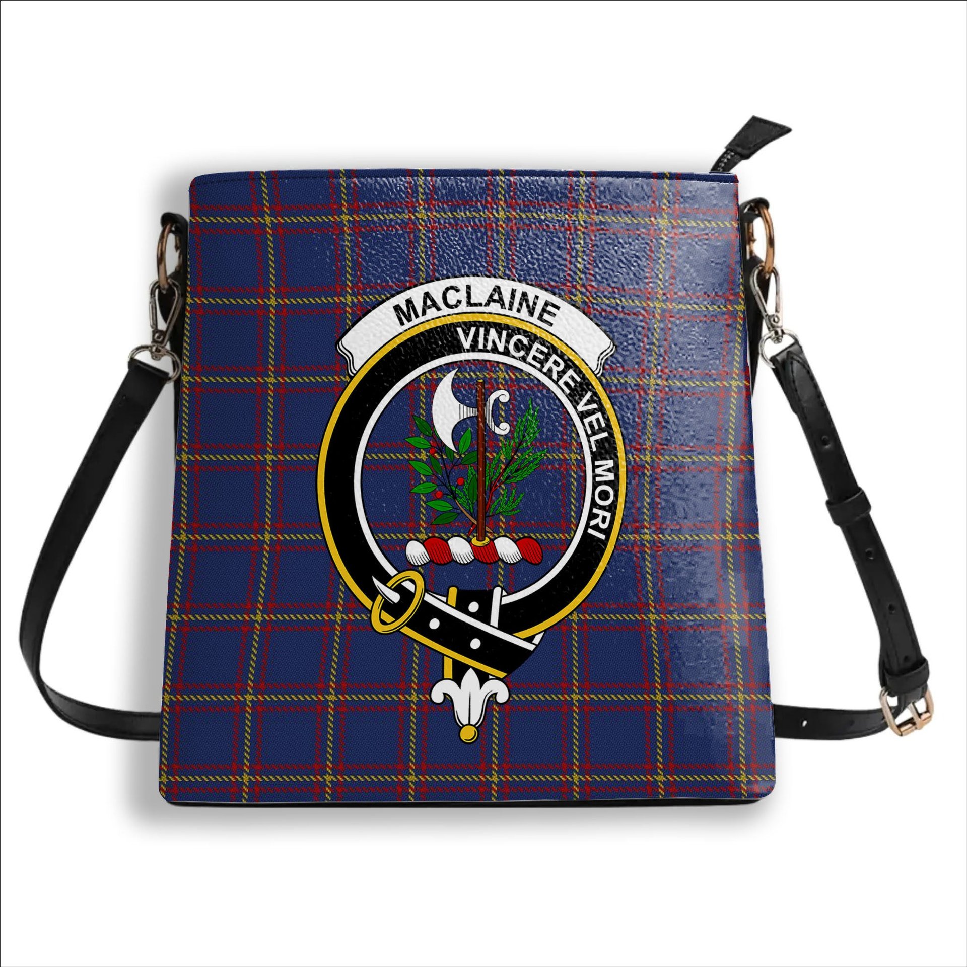 ScotsTee Shop Scottish MacLaine of Lochbuie Crest Tartan Bucket Bag Ladies Shoulder Bag Midi
