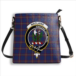 ScotsTee Shop Scottish MacLaine of Lochbuie Crest Tartan Bucket Bag Ladies Shoulder Bag Midi