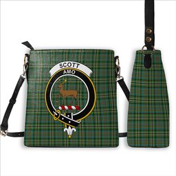 ScotsTee Shop Scottish Scott Green Ancient Crest Tartan Bucket Bag Ladies Shoulder Bag Midi