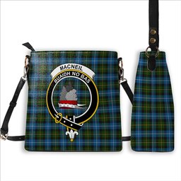ScotsTee Shop Scottish MacNeil of Barra Crest Tartan Bucket Bag Ladies Shoulder Bag Midi