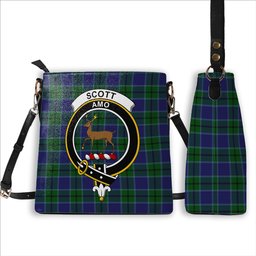 ScotsTee Shop Scottish Scott Green Sir Walter Crest Tartan Bucket Bag Ladies Shoulder Bag Midi