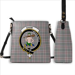 ScotsTee Shop Scottish Shaw Dress Crest Tartan Bucket Bag Ladies Shoulder Bag Midi