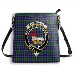 ScotsTee Shop Scottish MacDonald Lord of the Isles Hunting 2 Crest Tartan Bucket Bag Ladies Shoulder Bag Midi