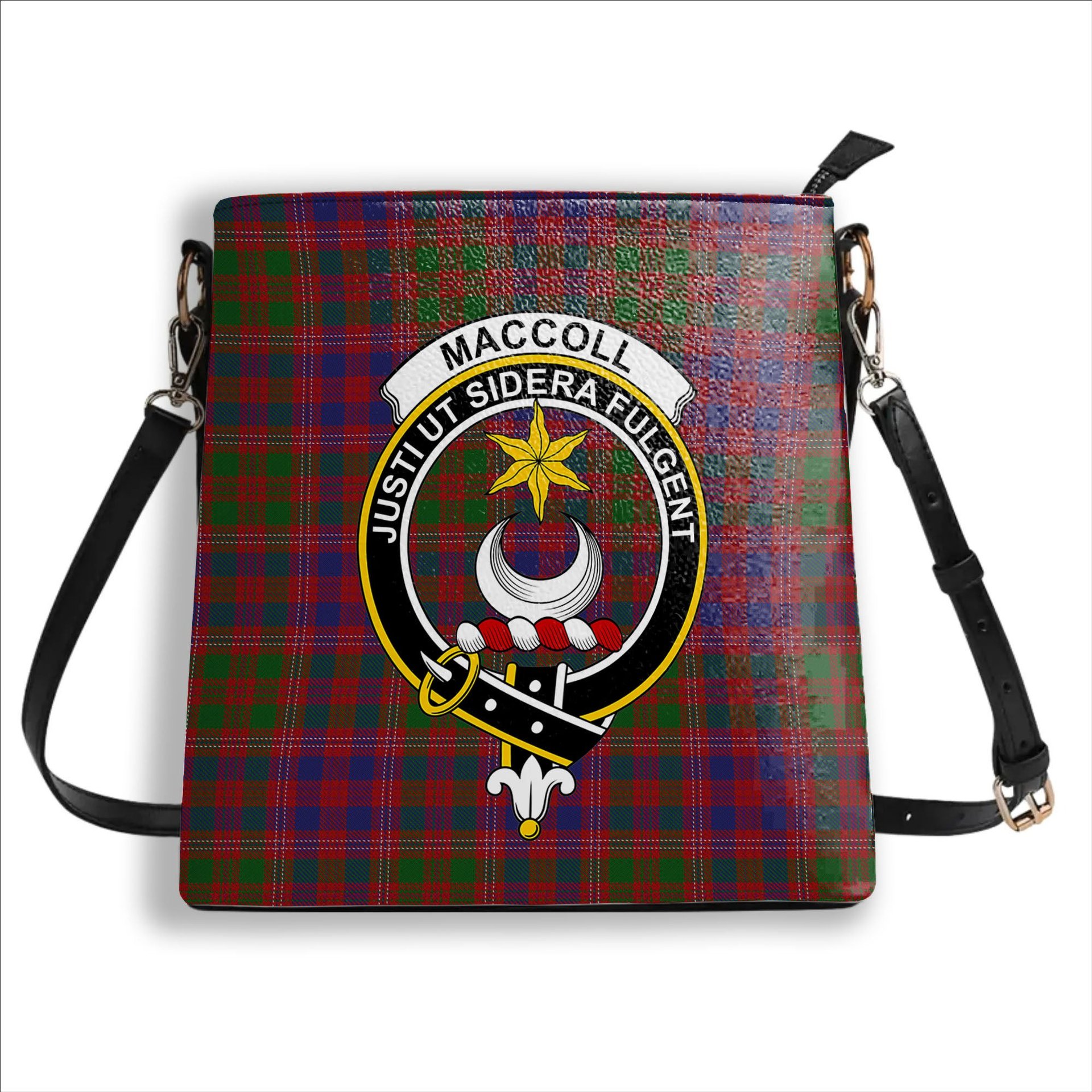 ScotsTee Shop Scottish MacColl Hunting Crest Tartan Bucket Bag Ladies Shoulder Bag Midi