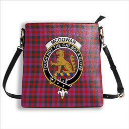 ScotsTee Shop Scottish McGowan Portrait Modern Crest Tartan Bucket Bag Ladies Shoulder Bag Midi