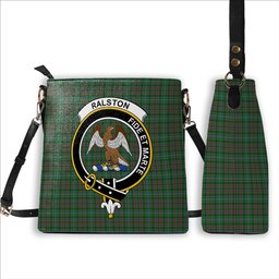 ScotsTee Shop Scottish Ralston USA Crest Tartan Bucket Bag Ladies Shoulder Bag Midi