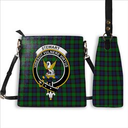 ScotsTee Shop Scottish Stewart Old Modern Crest Tartan Bucket Bag Ladies Shoulder Bag Midi