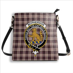 ScotsTee Shop Scottish McPherson Hunting Ancient Crest Tartan Bucket Bag Ladies Shoulder Bag Midi