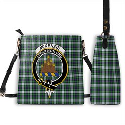 ScotsTee Shop Scottish McKenzie Dress Modern Crest Tartan Bucket Bag Ladies Shoulder Bag Midi