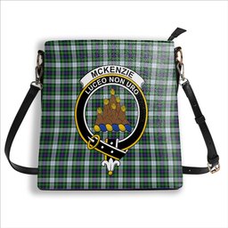 ScotsTee Shop Scottish McKenzie Dress Modern Crest Tartan Bucket Bag Ladies Shoulder Bag Midi