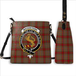ScotsTee Shop Scottish MacKintosh Chief Crest Tartan Bucket Bag Ladies Shoulder Bag Midi