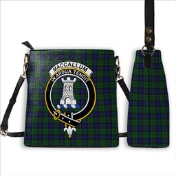 ScotsTee Shop Scottish MacCallum Modern Crest Tartan Bucket Bag Ladies Shoulder Bag Midi