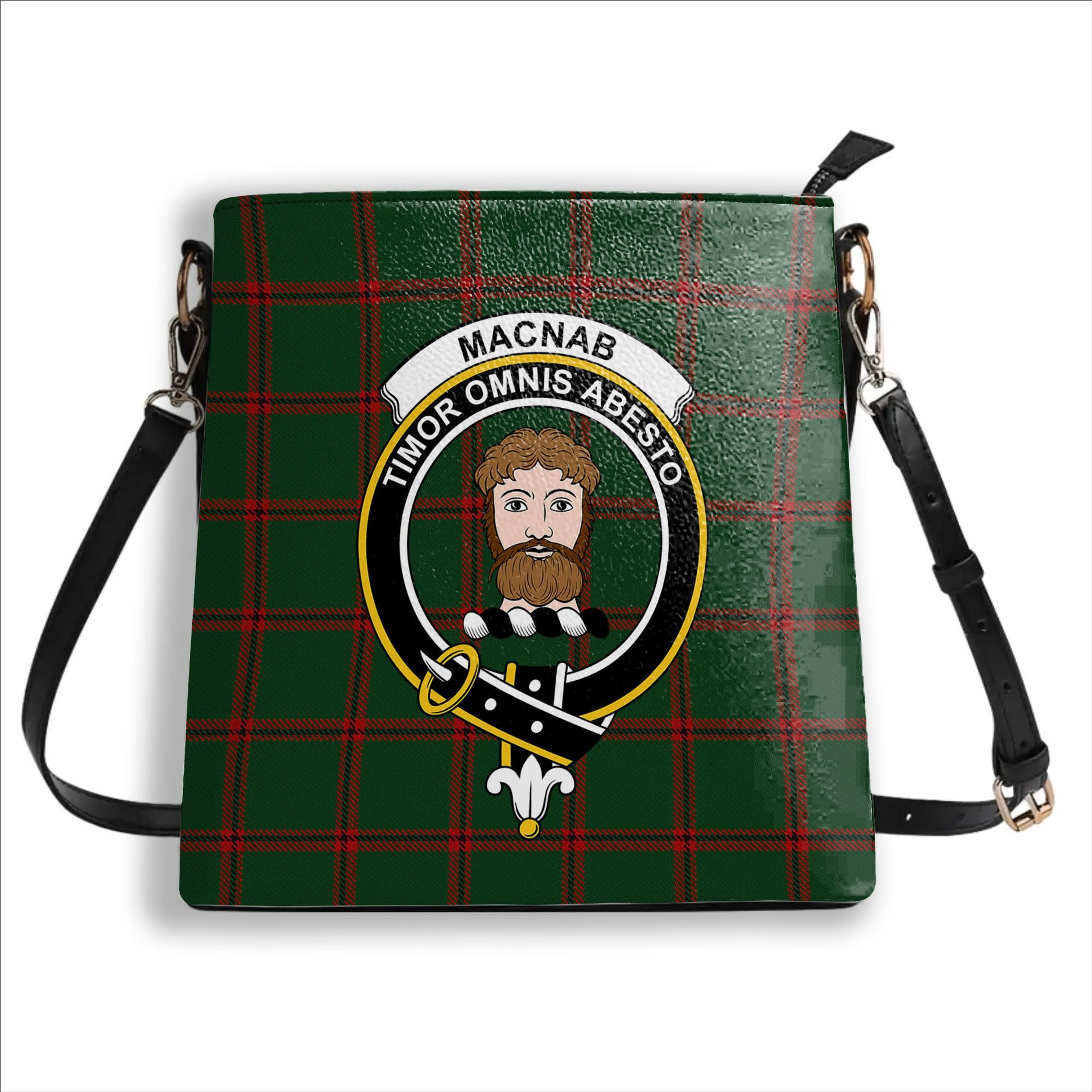 ScotsTee Shop Scottish MacNab Ancient 1 Crest Tartan Bucket Bag Ladies Shoulder Bag Midi