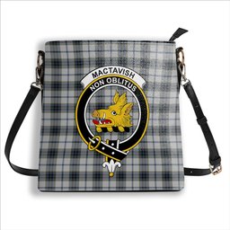 ScotsTee Shop Scottish MacTavish of Dunardry Dress Crest Tartan Bucket Bag Ladies Shoulder Bag Midi