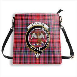 ScotsTee Shop Scottish Straiton Crest Tartan Bucket Bag Ladies Shoulder Bag Midi