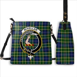 ScotsTee Shop Scottish McKellar Ancient Crest Tartan Bucket Bag Ladies Shoulder Bag Midi