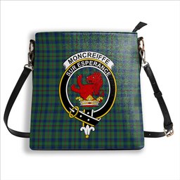 ScotsTee Shop Scottish Moncreiffe of Atholl Modern Crest Tartan Bucket Bag Ladies Shoulder Bag Midi