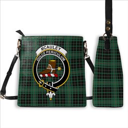 ScotsTee Shop Scottish McAuley Hunting Ancient Crest Tartan Bucket Bag Ladies Shoulder Bag Midi