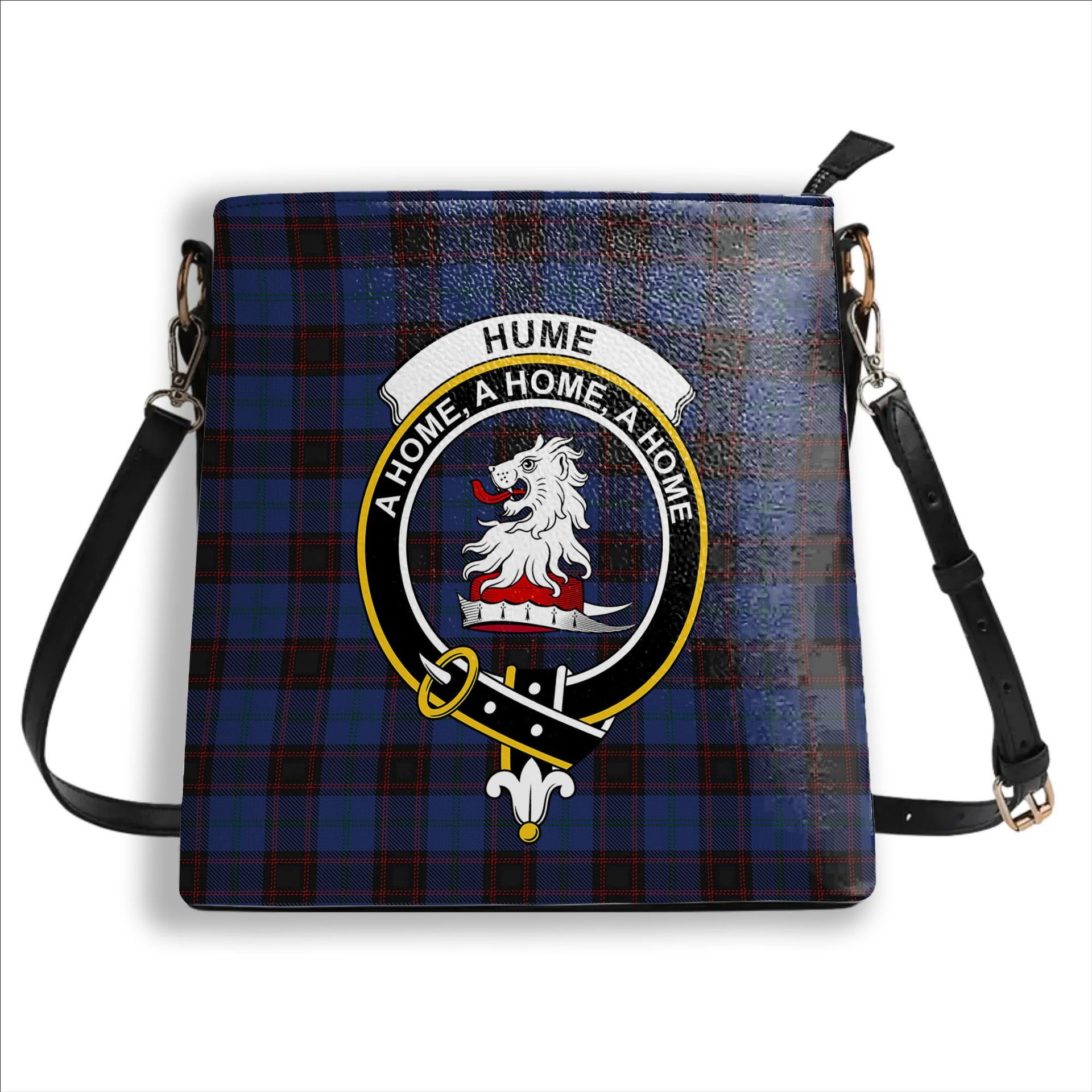 ScotsTee Shop Scottish Hume Vestiarium Scoticum Crest Tartan Bucket Bag Ladies Shoulder Bag Midi