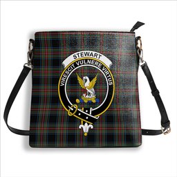 ScotsTee Shop Scottish Stewart Black Ancient Crest Tartan Bucket Bag Ladies Shoulder Bag Midi