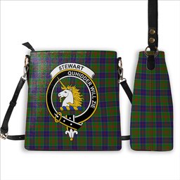 ScotsTee Shop Scottish Stewart of Appin Hunting Modern Crest Tartan Bucket Bag Ladies Shoulder Bag Midi