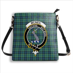 ScotsTee Shop Scottish McNeil of Colonsay Ancient Crest Tartan Bucket Bag Ladies Shoulder Bag Midi