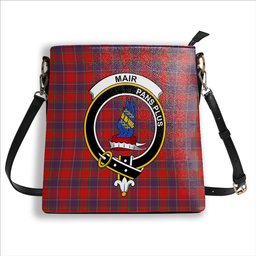 ScotsTee Shop Scottish Mair Modern Clan Crest Tartan Bucket Bag Ladies Shoulder Bag Midi