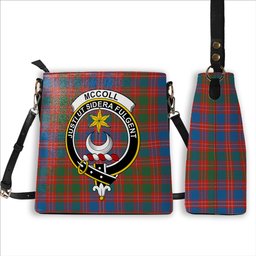 ScotsTee Shop Scottish McColl Old Ancient Crest Tartan Bucket Bag Ladies Shoulder Bag Midi