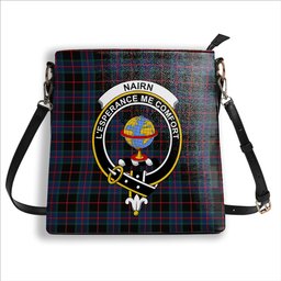 ScotsTee Shop Scottish Nairn Modern Crest Tartan Bucket Bag Ladies Shoulder Bag Midi