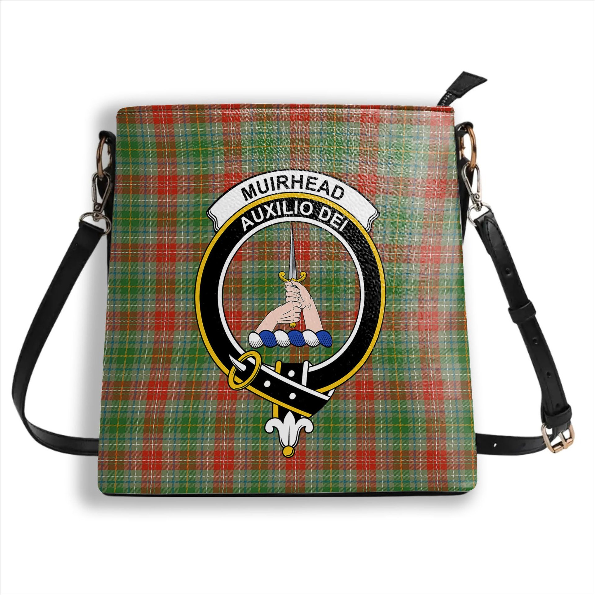 ScotsTee Shop Scottish Muirhead Ancient Crest Tartan Bucket Bag Ladies Shoulder Bag Midi