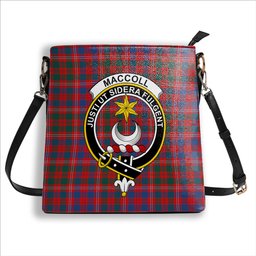 ScotsTee Shop Scottish MacColl Hunting Modern Crest Tartan Bucket Bag Ladies Shoulder Bag Midi