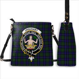ScotsTee Shop Scottish Urquhart White Line Crest Tartan Bucket Bag Ladies Shoulder Bag Midi