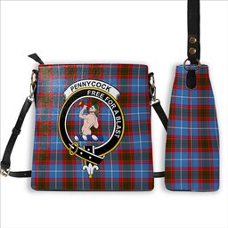 ScotsTee Shop Scottish Pennycook Crest Tartan Bucket Bag Ladies Shoulder Bag Midi