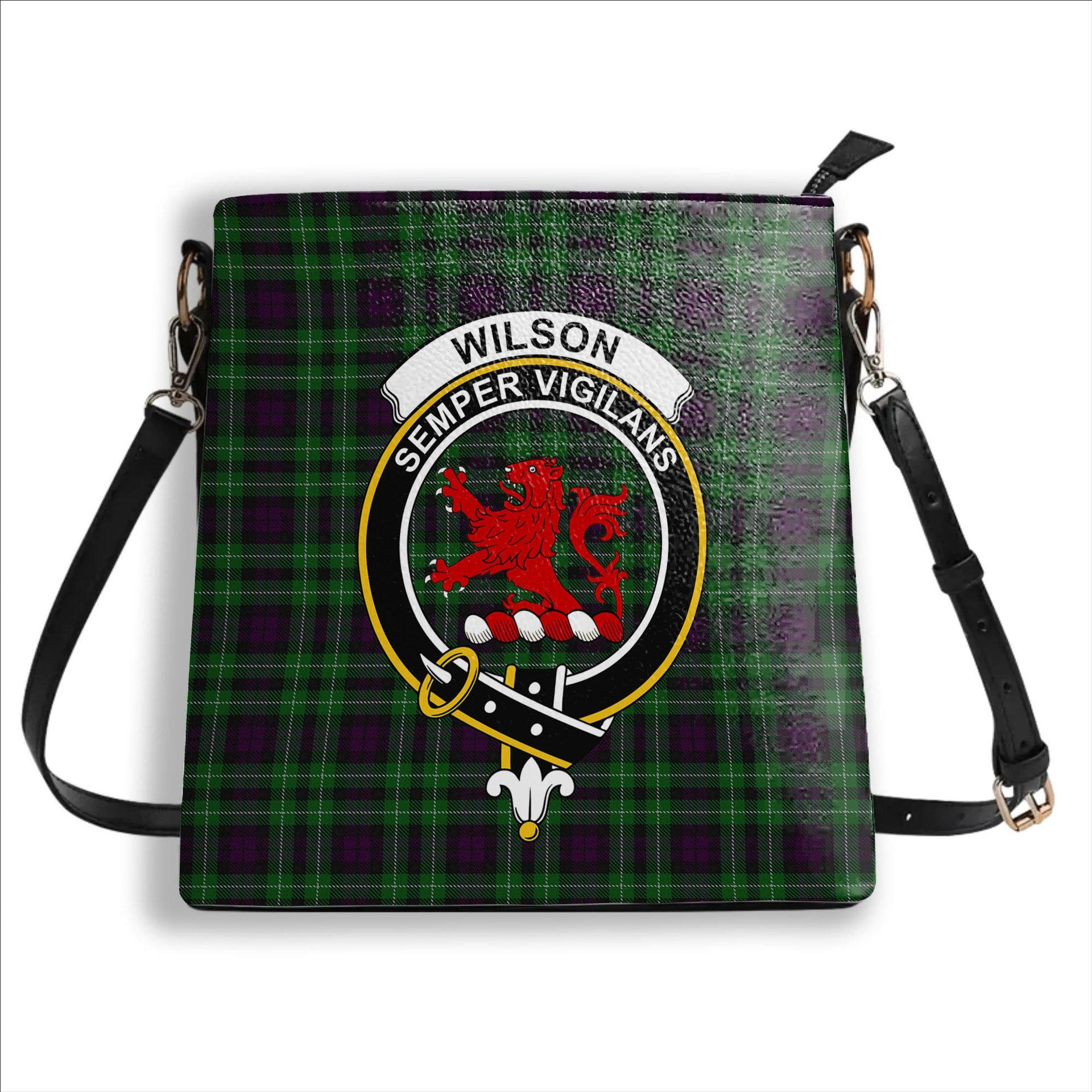 ScotsTee Shop Scottish Wilsons 064 2 Crest Tartan Bucket Bag Ladies Shoulder Bag Midi