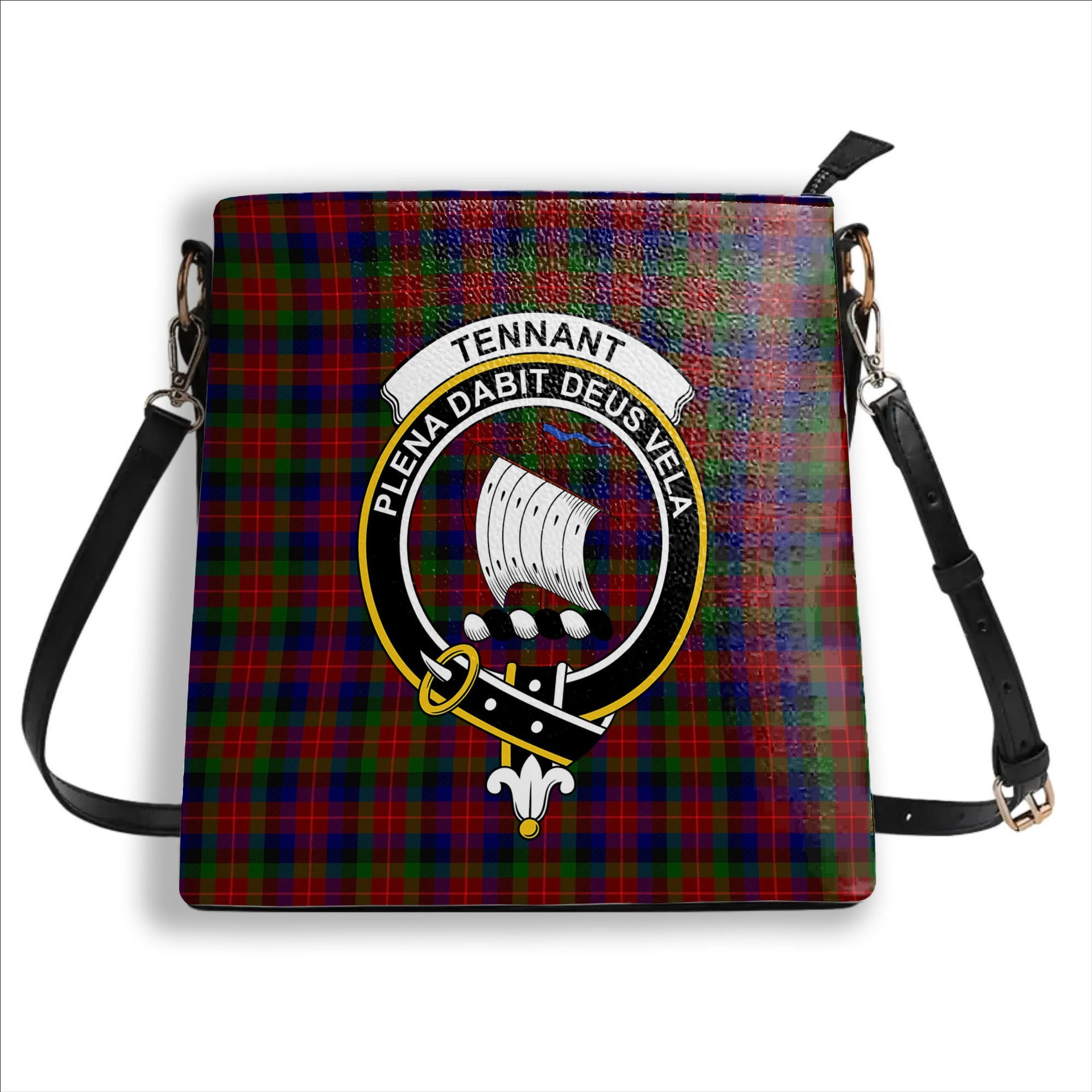 ScotsTee Shop Scottish Tennant SC Crest Tartan Bucket Bag Ladies Shoulder Bag Midi