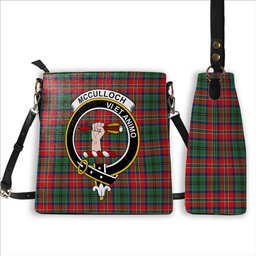 ScotsTee Shop Scottish McCulloch Modern Crest Tartan Bucket Bag Ladies Shoulder Bag Midi