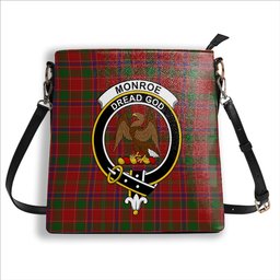 ScotsTee Shop Scottish Monroe Crest Tartan Bucket Bag Ladies Shoulder Bag Midi