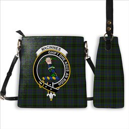 ScotsTee Shop Scottish MacInnes Crest Tartan Bucket Bag Ladies Shoulder Bag Midi