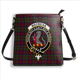 ScotsTee Shop Scottish MacBean of Tomatin Crest Tartan Bucket Bag Ladies Shoulder Bag Midi
