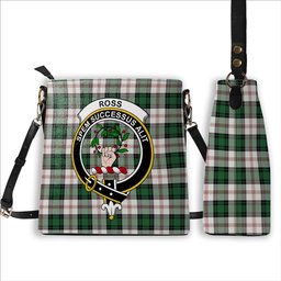 ScotsTee Shop Scottish Ross Arisaid Ancient Crest Tartan Bucket Bag Ladies Shoulder Bag Midi