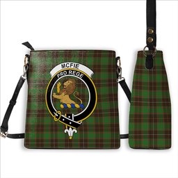 ScotsTee Shop Scottish McFie Hunting Ancient Crest Tartan Bucket Bag Ladies Shoulder Bag Midi