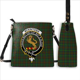 ScotsTee Shop Scottish McKintosh Hunting Crest Tartan Bucket Bag Ladies Shoulder Bag Midi
