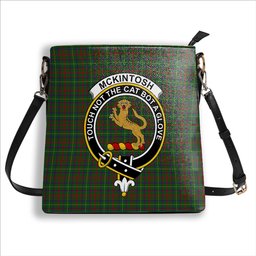 ScotsTee Shop Scottish McKintosh Hunting Crest Tartan Bucket Bag Ladies Shoulder Bag Midi