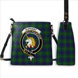 ScotsTee Shop Scottish Oliphant Crest Tartan Bucket Bag Ladies Shoulder Bag Midi