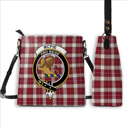 ScotsTee Shop Scottish McFie Dress Modern Crest Tartan Bucket Bag Ladies Shoulder Bag Midi